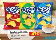 CİPSO PATATES CİPSİ 160 G fiyat ve kampanya bilgisi